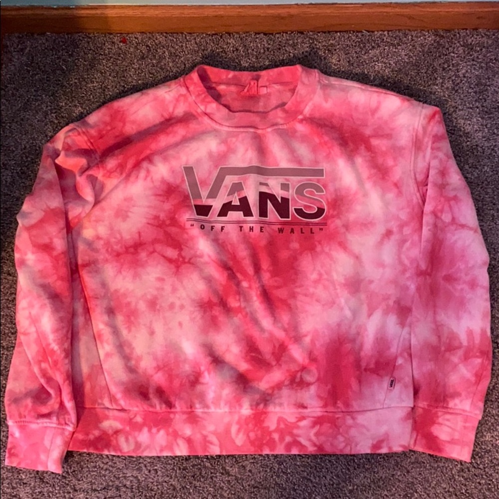 Pink Tie-Dye Vans Crewneck/Sweatshirt